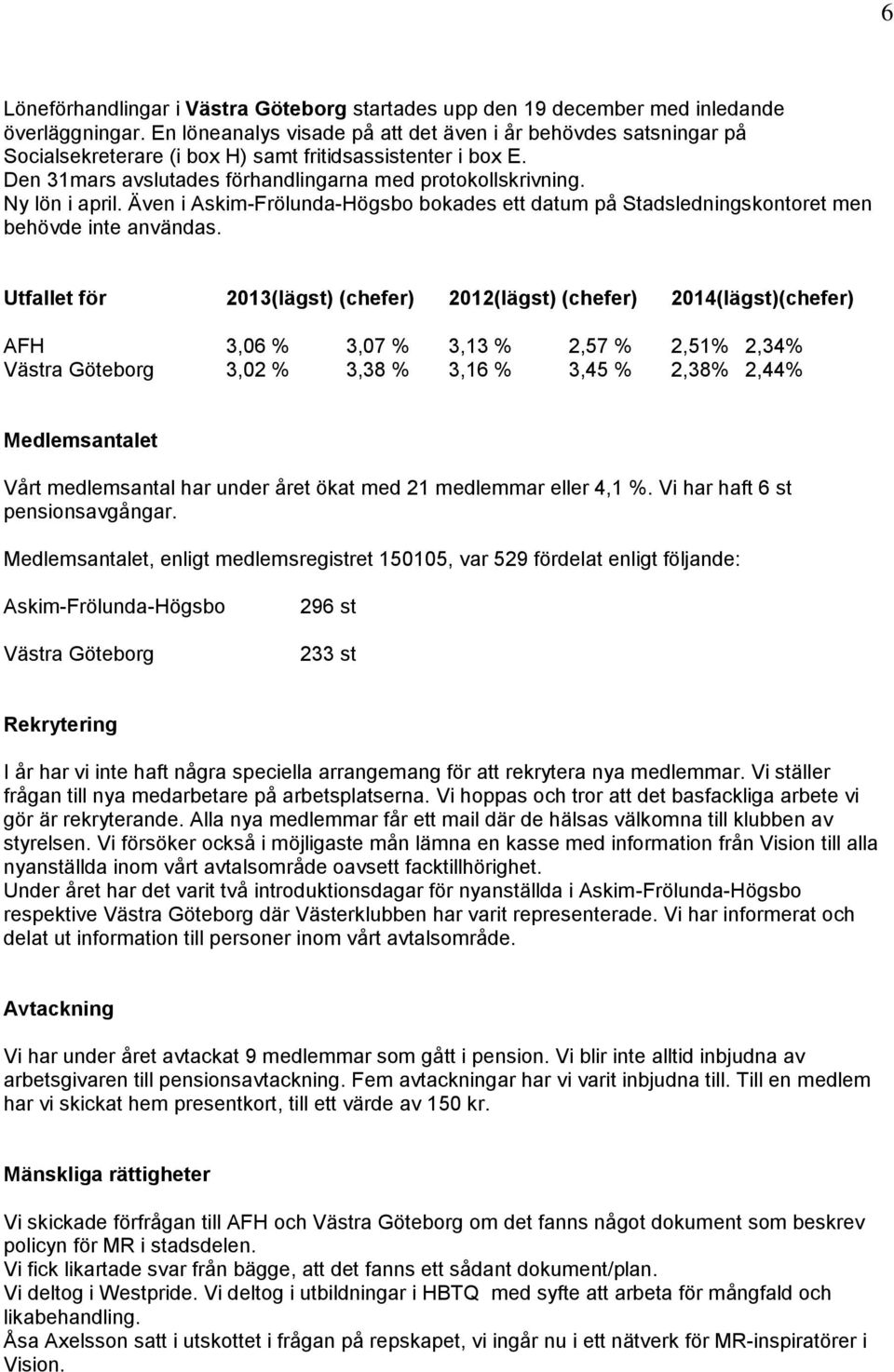 Ny lön i april. Även i Askim-Frölunda-Högsbo bokades ett datum på Stadsledningskontoret men behövde inte användas.