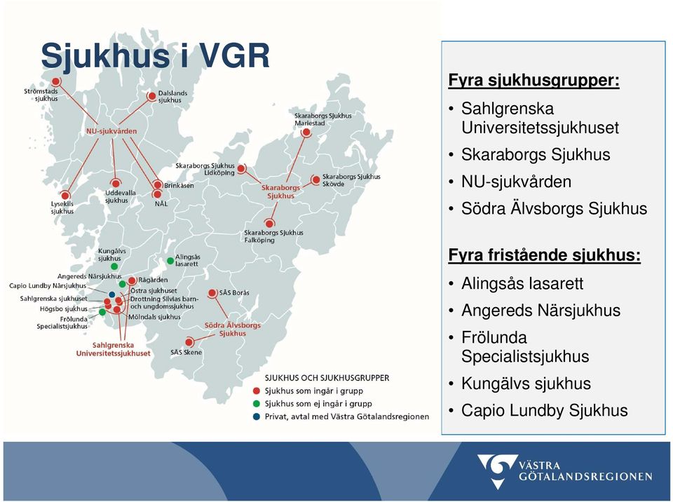 Älvsborgs Sjukhus Fyra fristående sjukhus: Alingsås lasarett