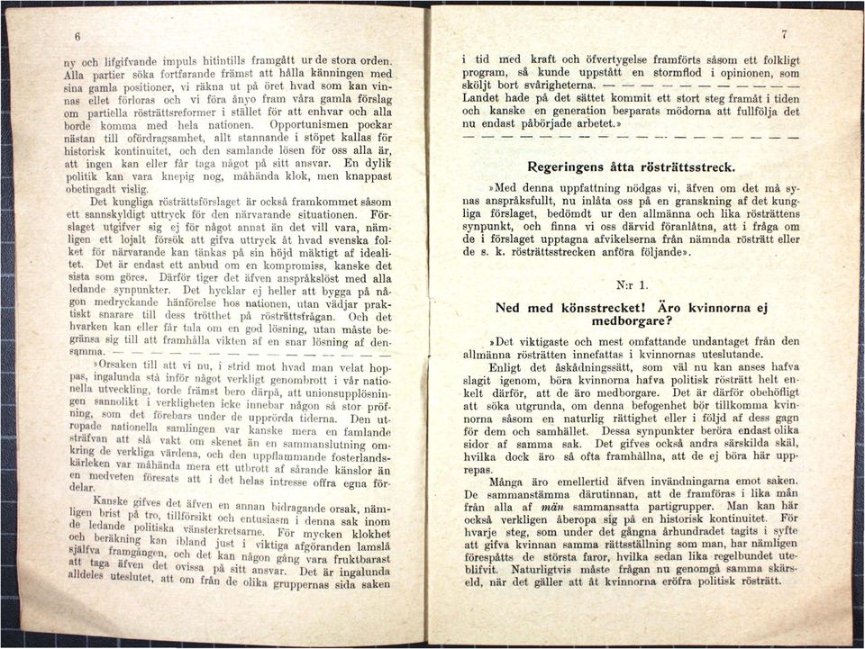 rösträttsreformer i stället för att enhvar och alla borde komma med hela nationen.