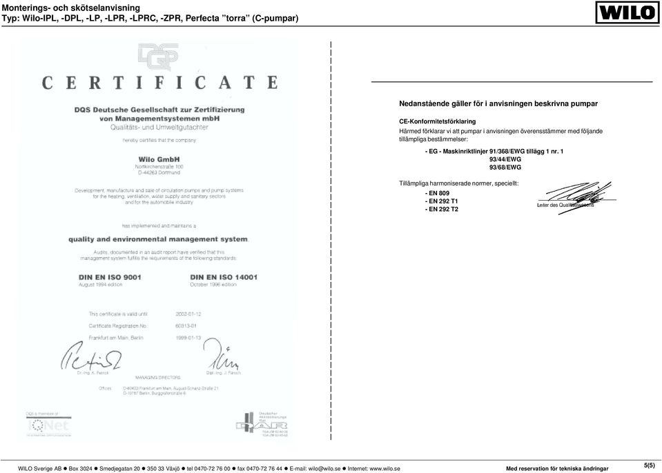 EG - Maskinriktlinjer 91/368/EWG tillägg 1 nr.