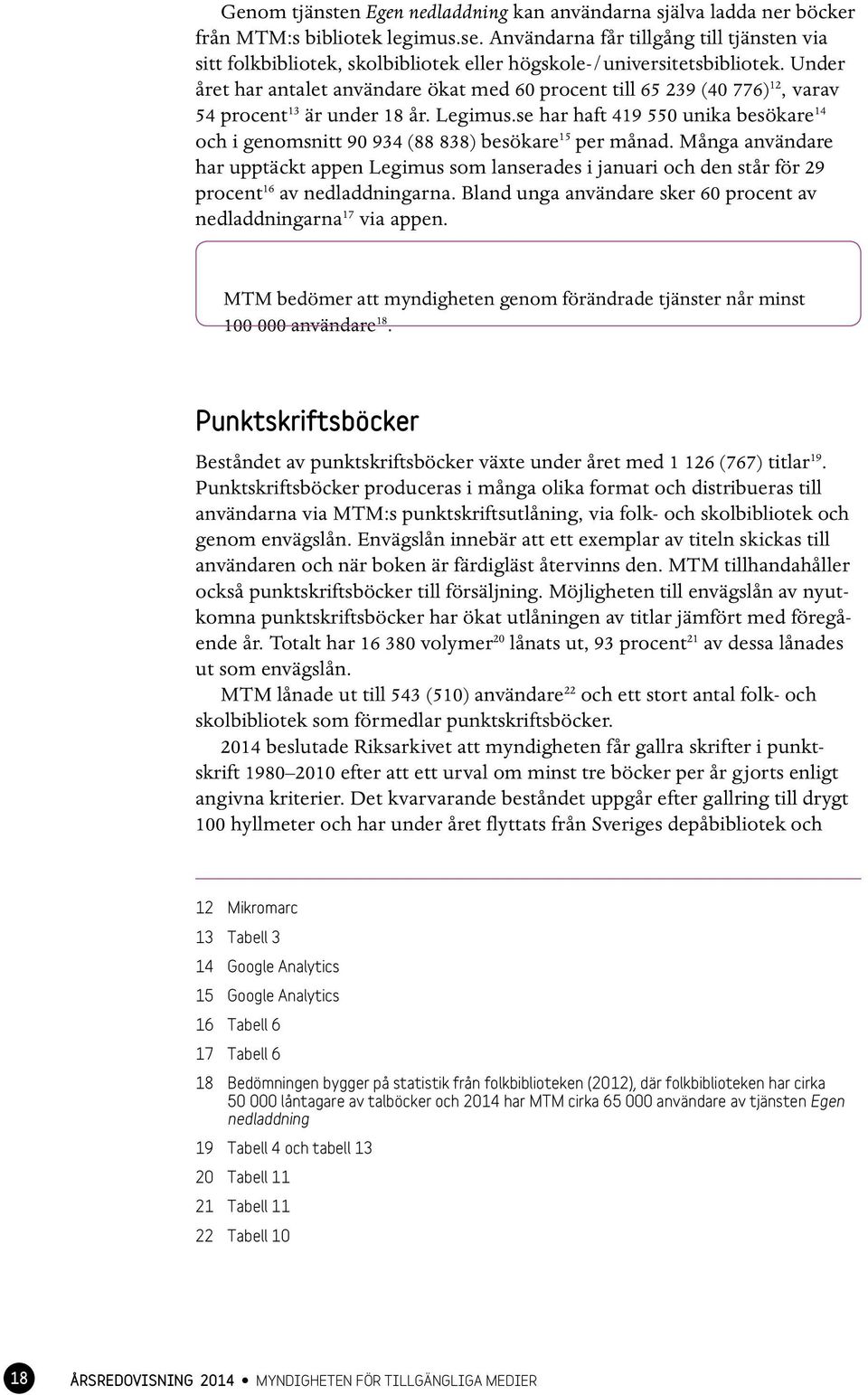 Under året har antalet användare ökat med 60 procent till 65 239 (40 776) 12, varav 54 procent 13 är under 18 år. Legimus.