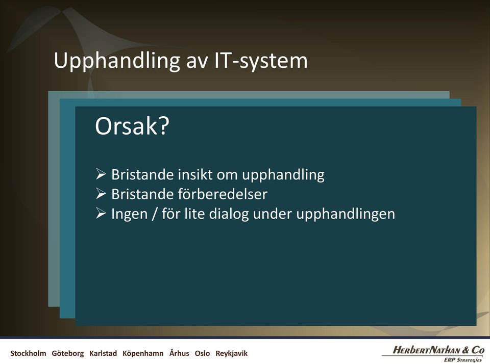 upphandling Delvis nöjd med leverantören Man Bristande tar fram förberedelser Oenighet om en kravuppfyllandet kravspecifikation Fokus