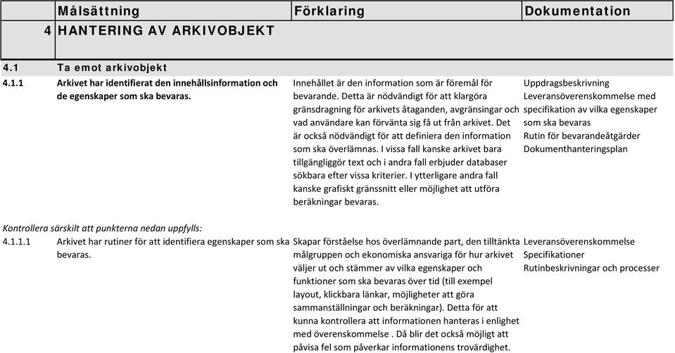 Detta är nödvändigt för att klargöra gränsdragning för arkivets åtaganden, avgränsingar och vad användare kan förvänta sig få ut från arkivet.