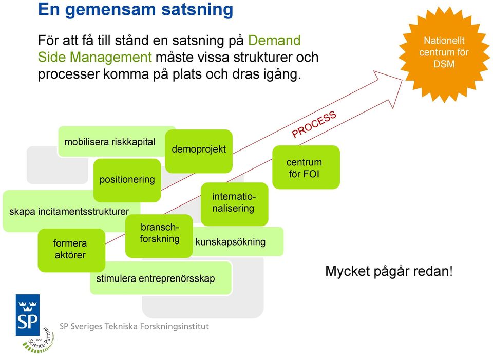 Nationellt centrum för DSM mobilisera riskkapital positionering skapa incitamentsstrukturer