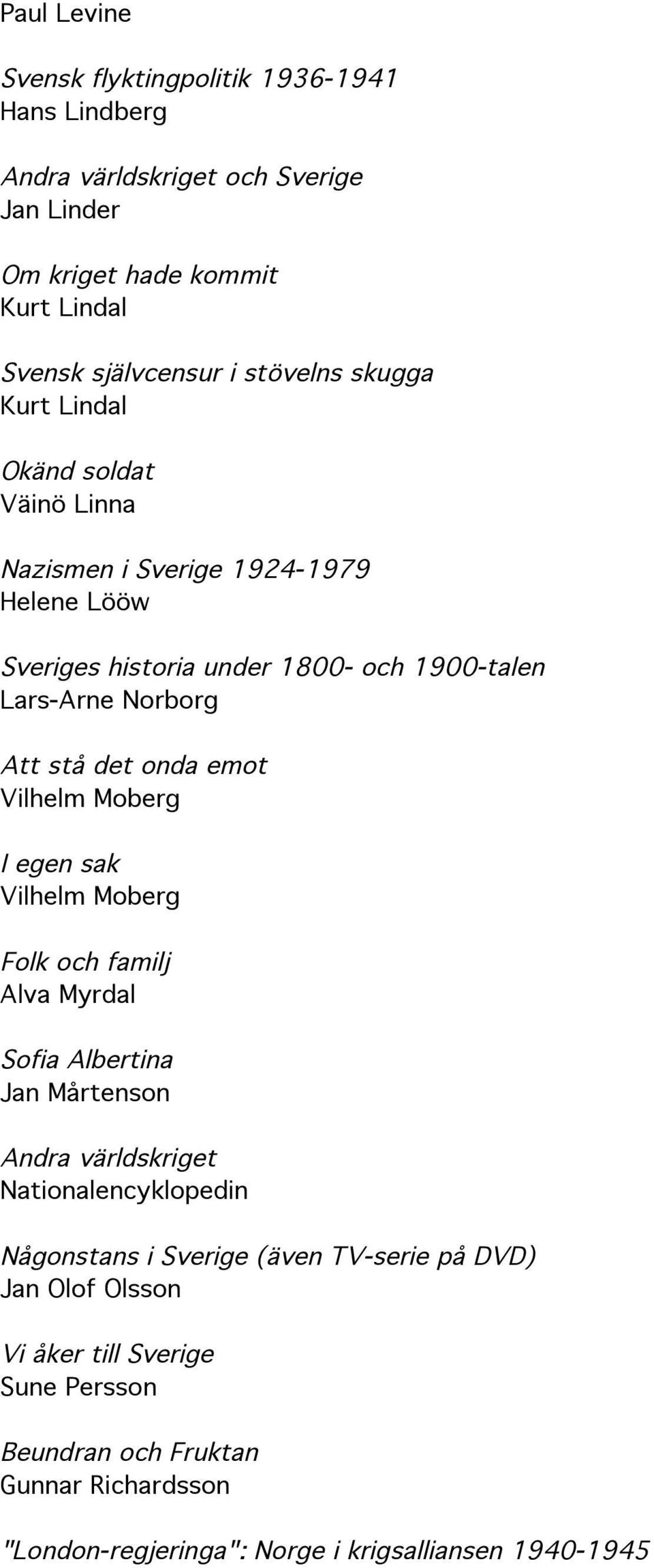 emot Vilhelm Moberg I egen sak Vilhelm Moberg Folk och familj Alva Myrdal Sofia Albertina Jan Mårtenson Andra världskriget Nationalencyklopedin Någonstans i Sverige