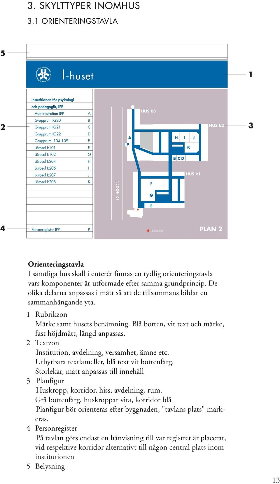 HUS I:2 3 Lärosal I:102 Lärosal I:204 G H BCD Lärosal I:205 Lärosal I:207 I J HUS I:1 Lärosal I:208 K CORSON FI:101 I:102 G E C 4 ersonregister I Tavlans plats LAN 2 Orienteringstavla I samtliga hus