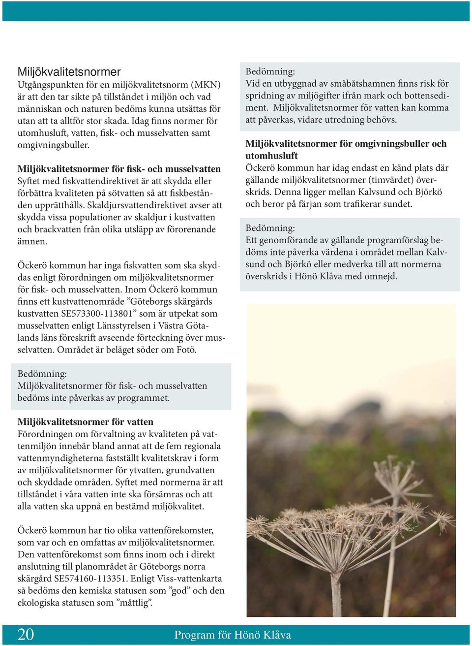 Miljökvalitetsnormer för fisk- och musselvatten Syftet med fiskvattendirektivet är att skydda eller förbättra kvaliteten på sötvatten så att fiskbestånden upprätthålls.