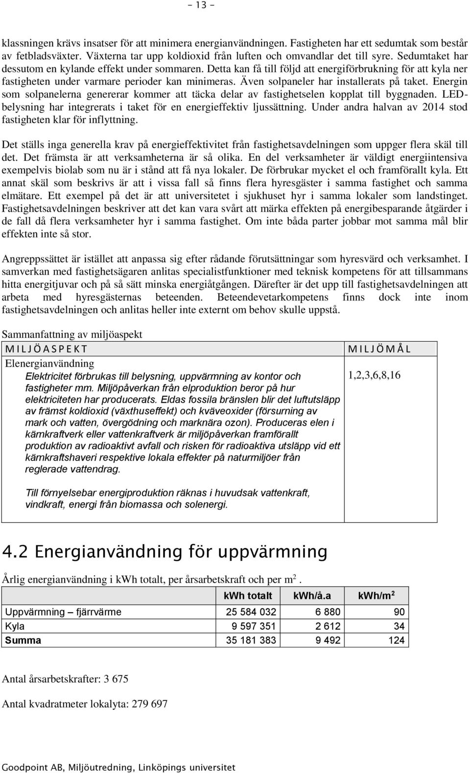 Även solpaneler har installerats på taket. Energin som solpanelerna genererar kommer att täcka delar av fastighetselen kopplat till byggnaden.