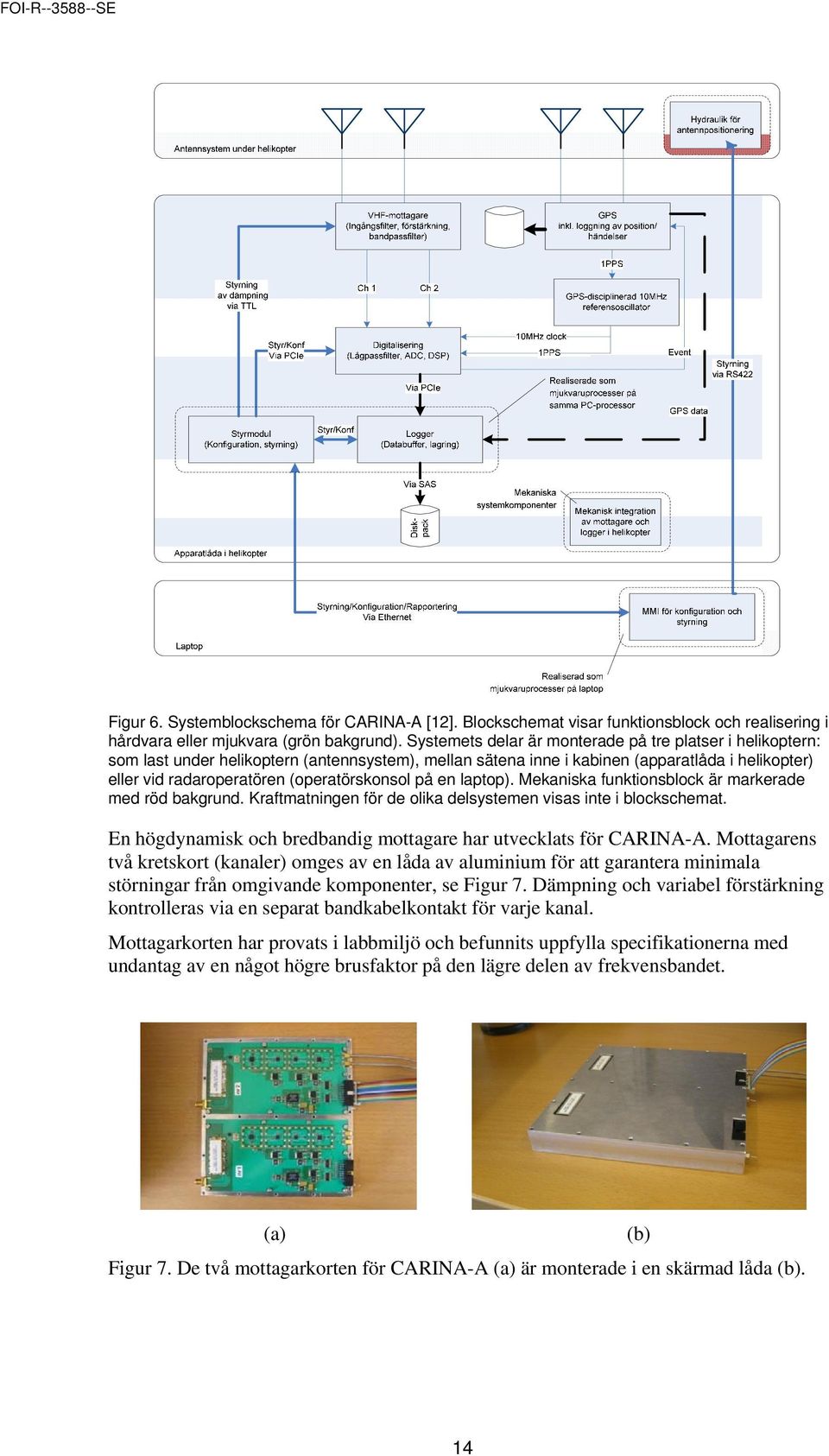 (operatörskonsol på en laptop). Mekaniska funktionsblock är markerade med röd bakgrund. Kraftmatningen för de olika delsystemen visas inte i blockschemat.