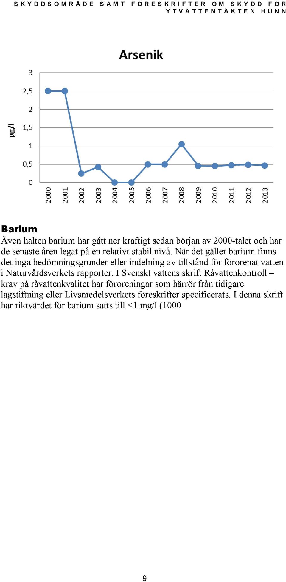 I Svenskt vattens skrift Råvattenkontroll krav på råvattenkvalitet har föroreningar som härrör från tidigare lagstiftning eller Livsmedelsverkets föreskrifter specificerats.