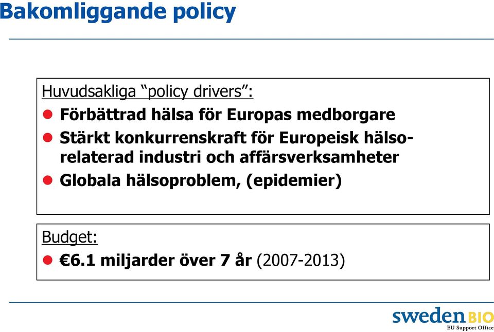 Europeisk hälsorelaterad industri och affärsverksamheter