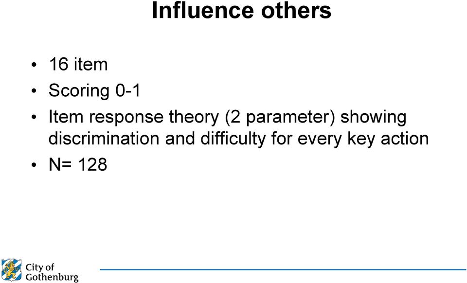 parameter) showing discrimination