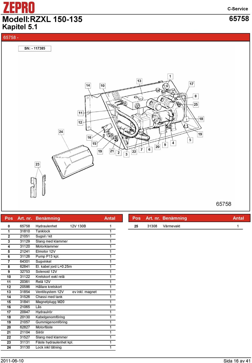 7 6430 Sugvinkel 8 6284 El. kabel jord L=0.