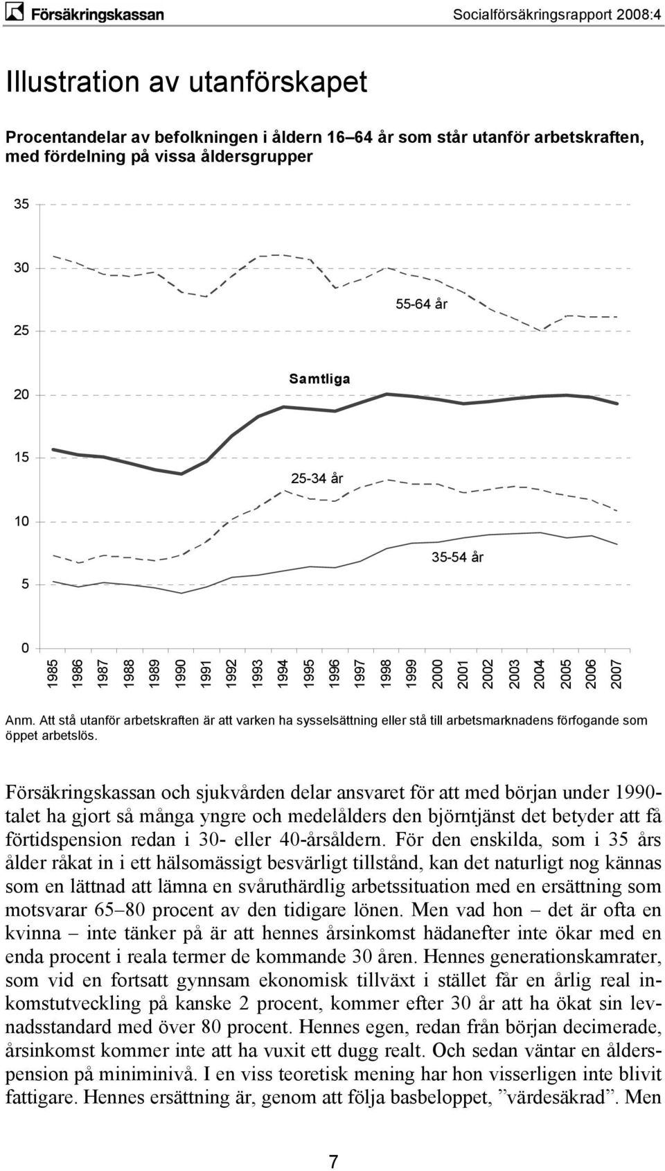 Att stå utanför arbetskraften är att varken ha sysselsättning eller stå till arbetsmarknadens förfogande som öppet arbetslös.