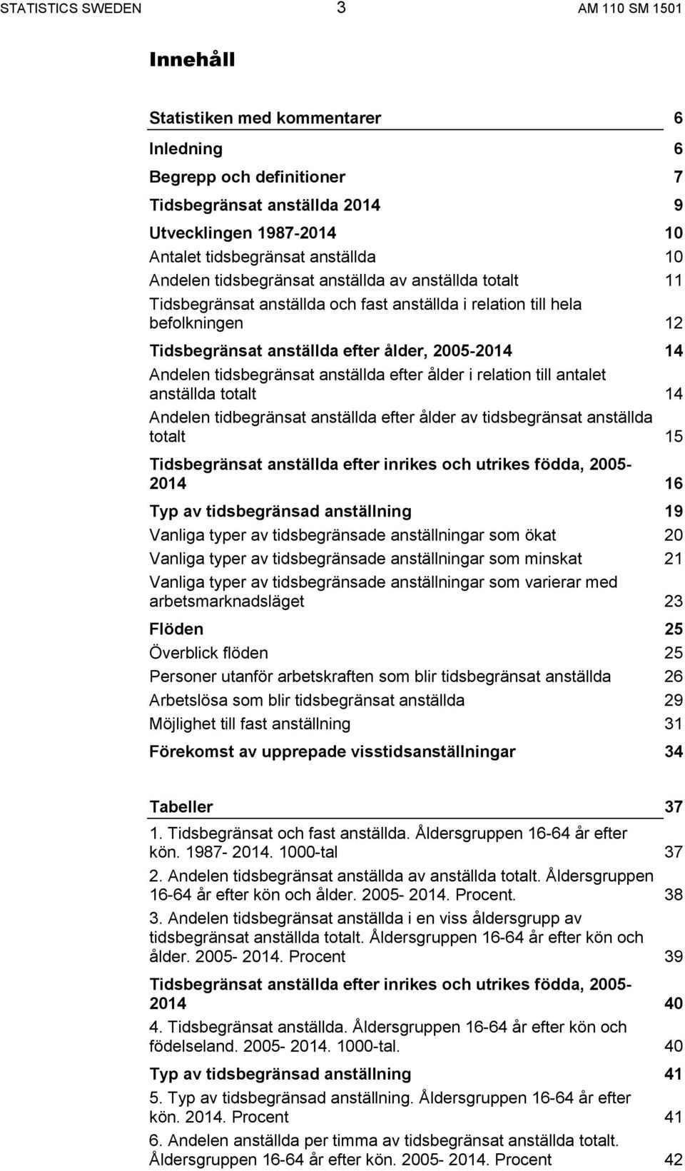 Andelen tidsbegränsat anställda efter ålder i relation till antalet anställda totalt 14 Andelen tidbegränsat anställda efter ålder av tidsbegränsat anställda totalt 15 Tidsbegränsat anställda efter