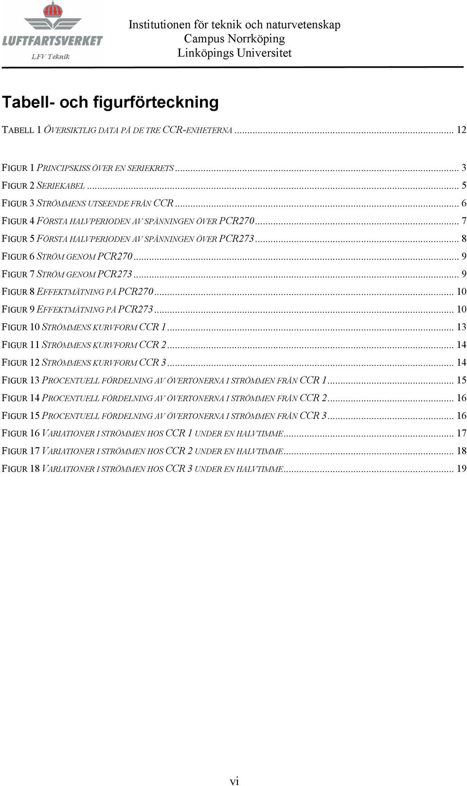 .. 9 FIGUR 8 EFFEKTMÄTNING PÅ PCR270... 10 FIGUR 9 EFFEKTMÄTNING PÅ PCR273... 10 FIGUR 10 STRÖMMENS KURVFORM CCR 1... 13 FIGUR 11 STRÖMMENS KURVFORM CCR 2... 14 FIGUR 12 STRÖMMENS KURVFORM CCR 3.