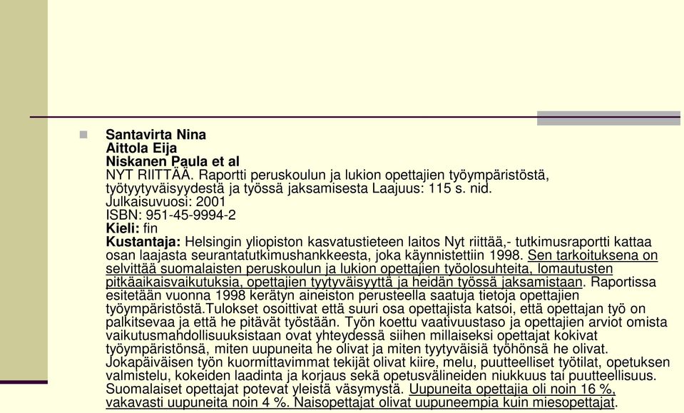 käynnistettiin 1998.