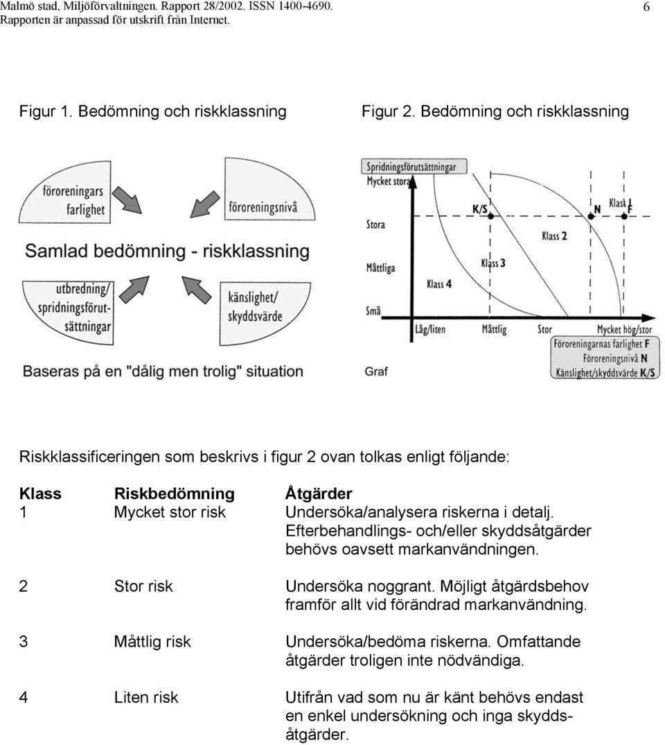 i detalj. Efterbehandlings- och/eller skyddsåtgärder behövs oavsett markanvändningen. 2 Stor risk Undersöka noggrant.