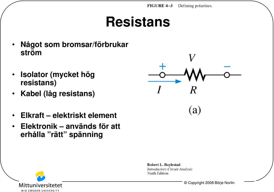 (låg resistans) Elkraft elektriskt element