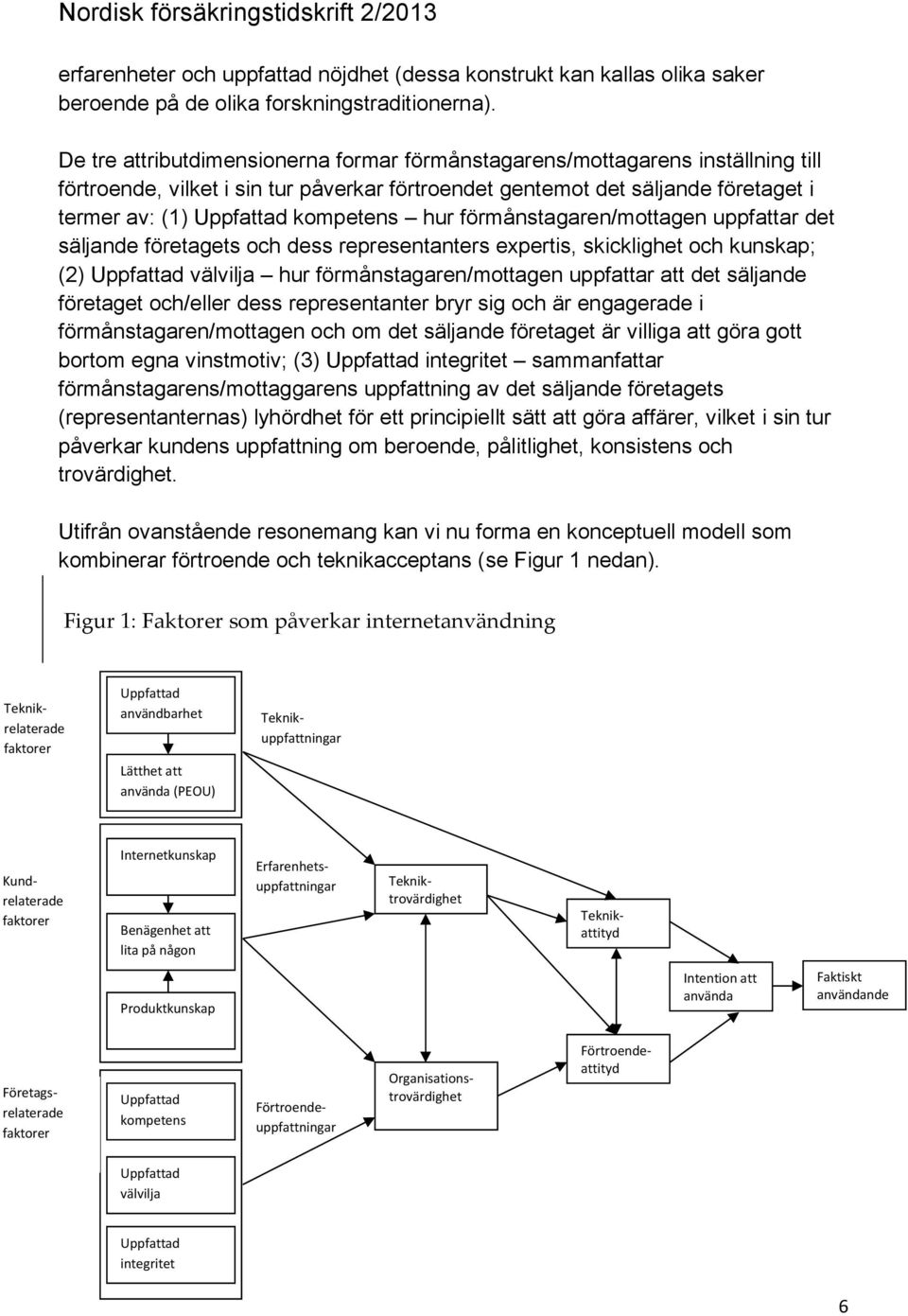 hur förmånstagaren/mottagen uppfattar det säljande företagets och dess representanters expertis, skicklighet och kunskap; (2) Uppfattad välvilja hur förmånstagaren/mottagen uppfattar att det säljande