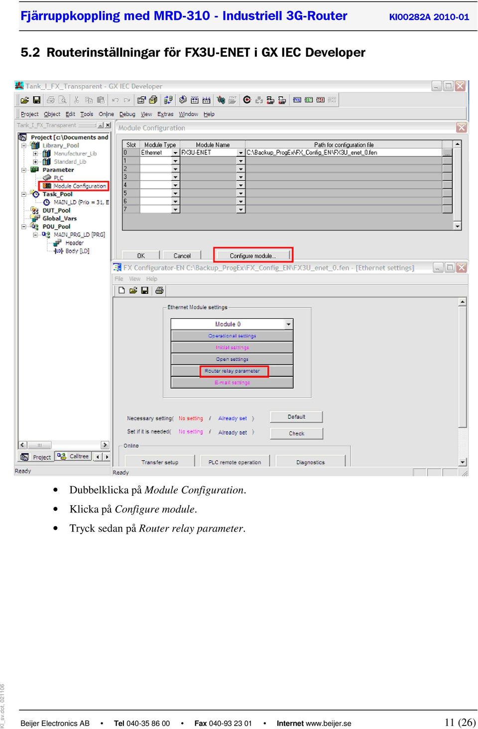 Klicka på Configure module.