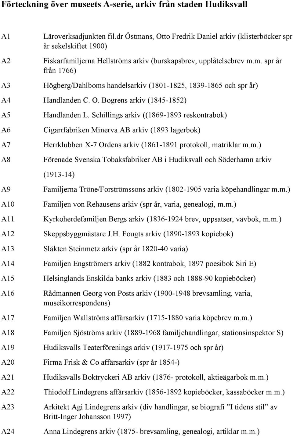 O. Bogrens arkiv (1845-1852) A5 A6 A7 A8 Handlanden L.