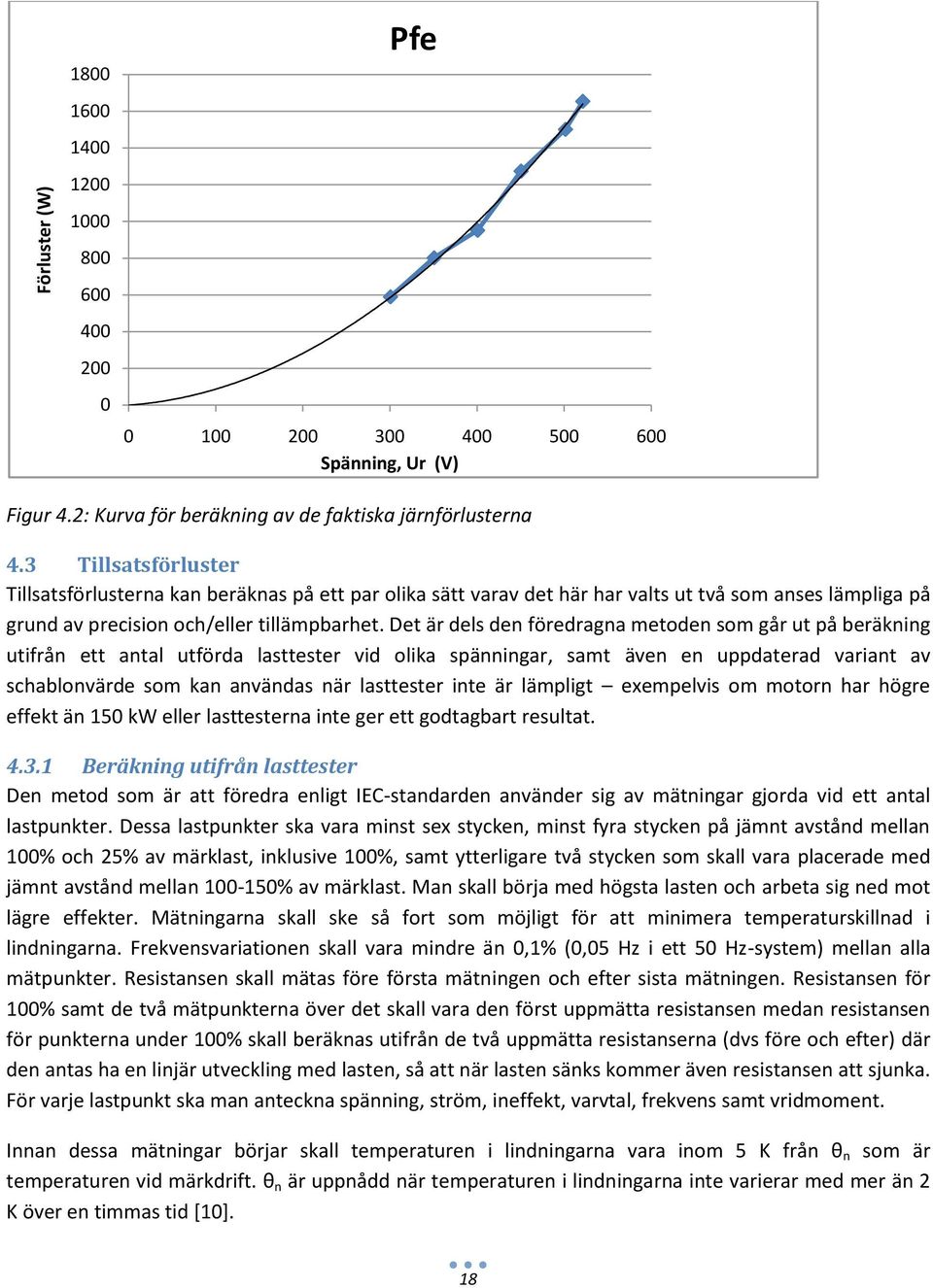 Det är dels den föredragna metoden som går ut på beräkning utifrån ett antal utförda lasttester vid olika spänningar, samt även en uppdaterad variant av schablonvärde som kan användas när lasttester