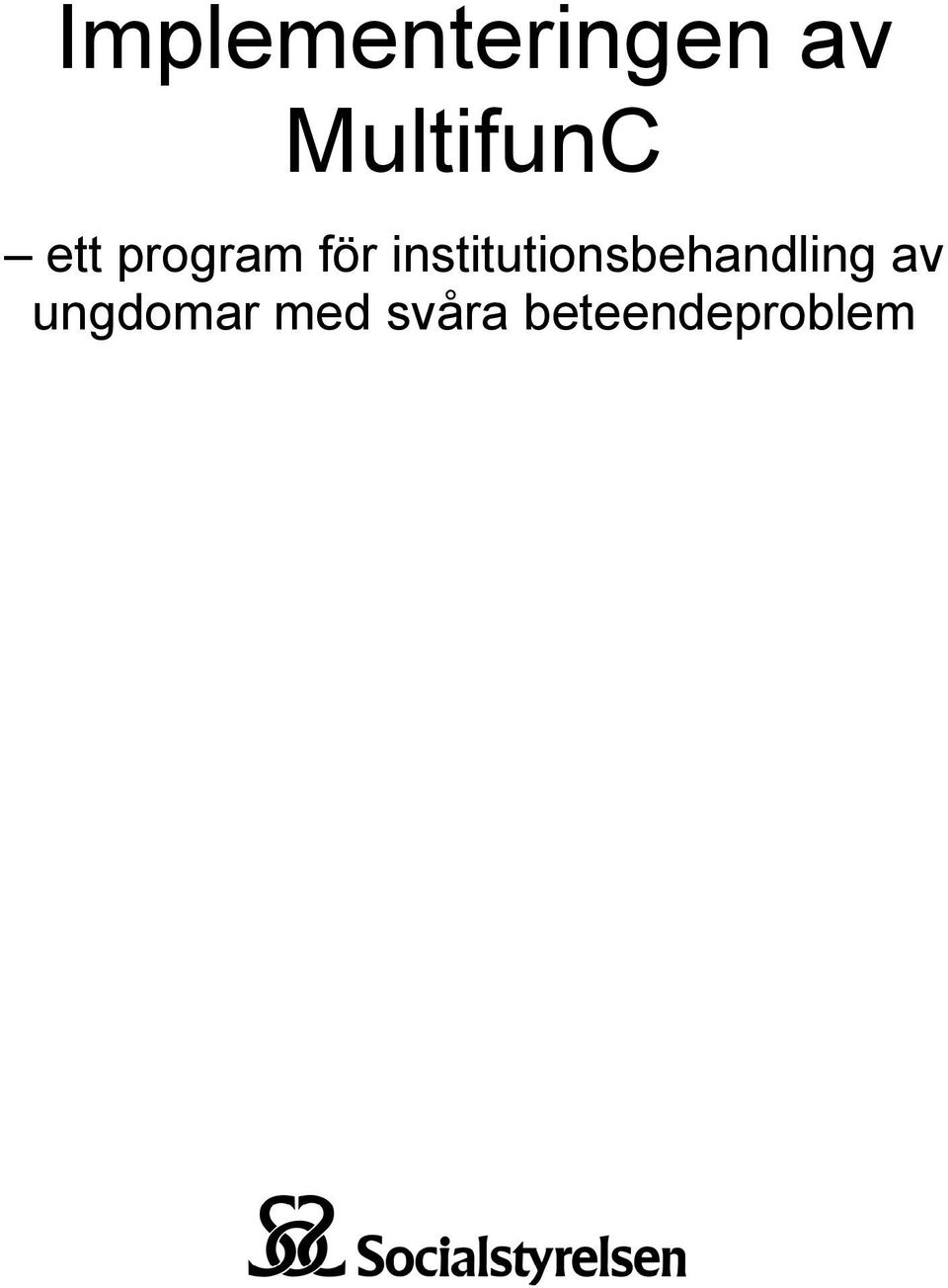 institutionsbehandling av