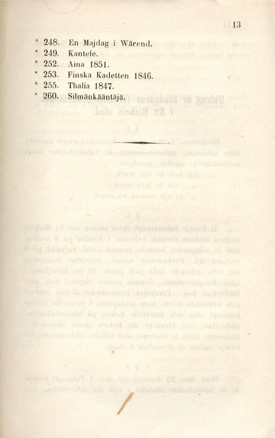 253. Finska Kadetlen 1846. 255.