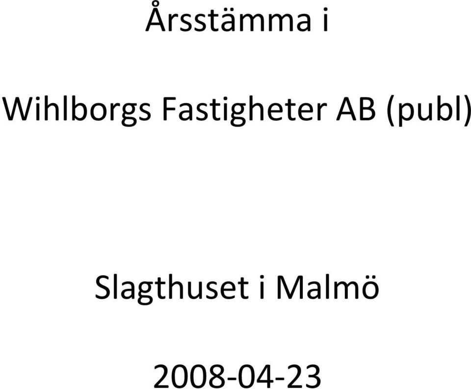 Fastigheter AB