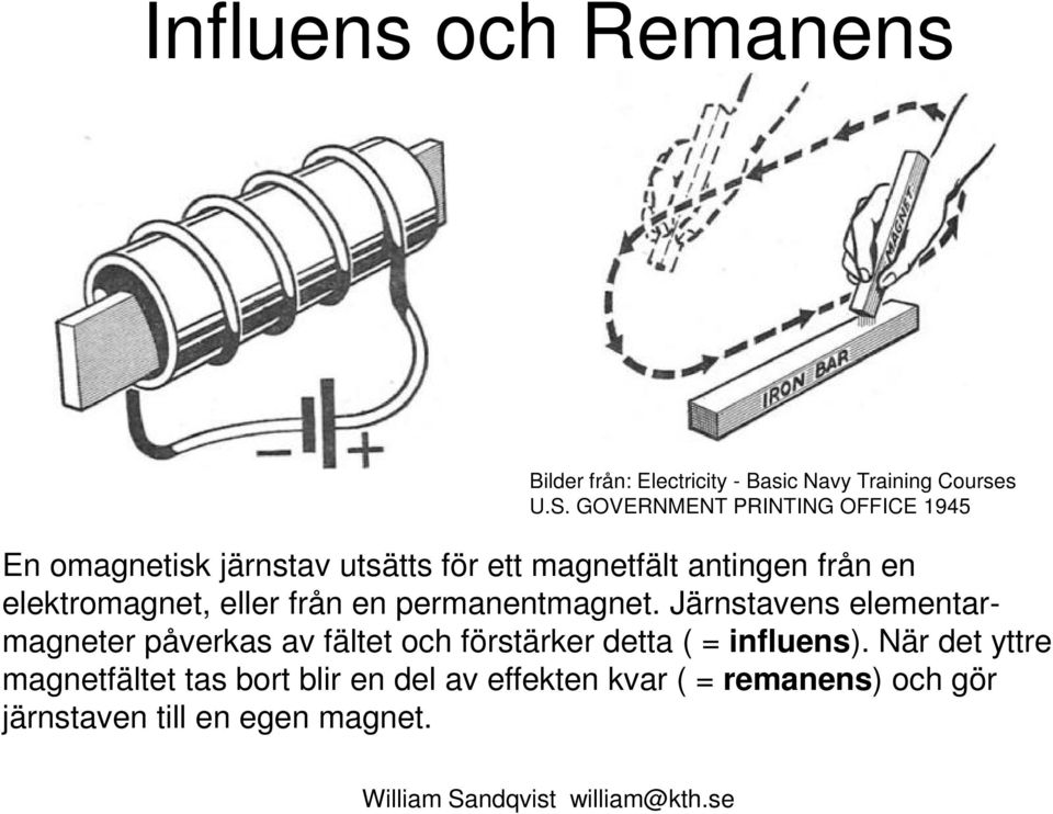 eektroagnet, eer från en peranentagnet.