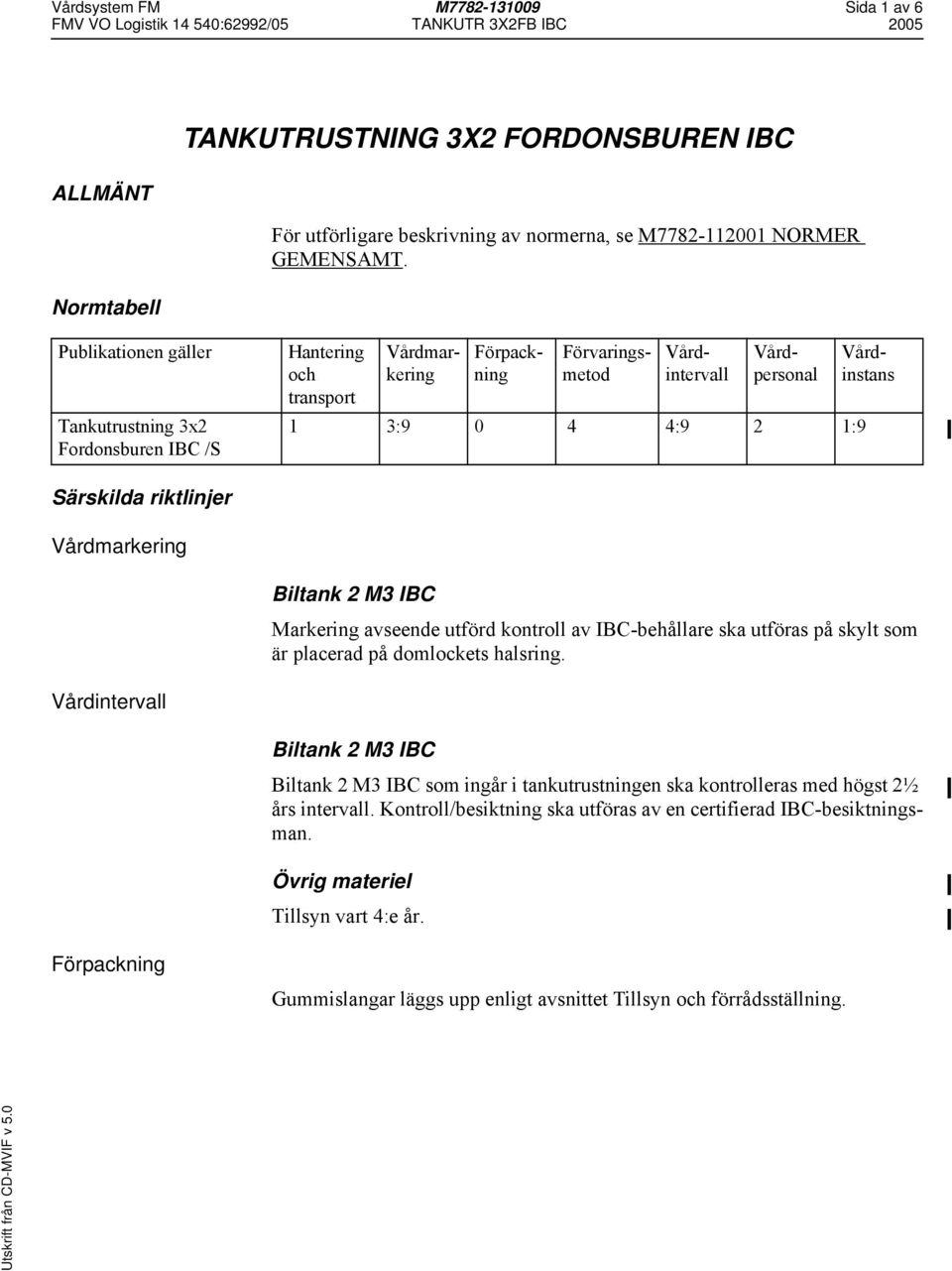 Kontroll/besiktning ska utföras av en certifierad IBC-besiktningsman.