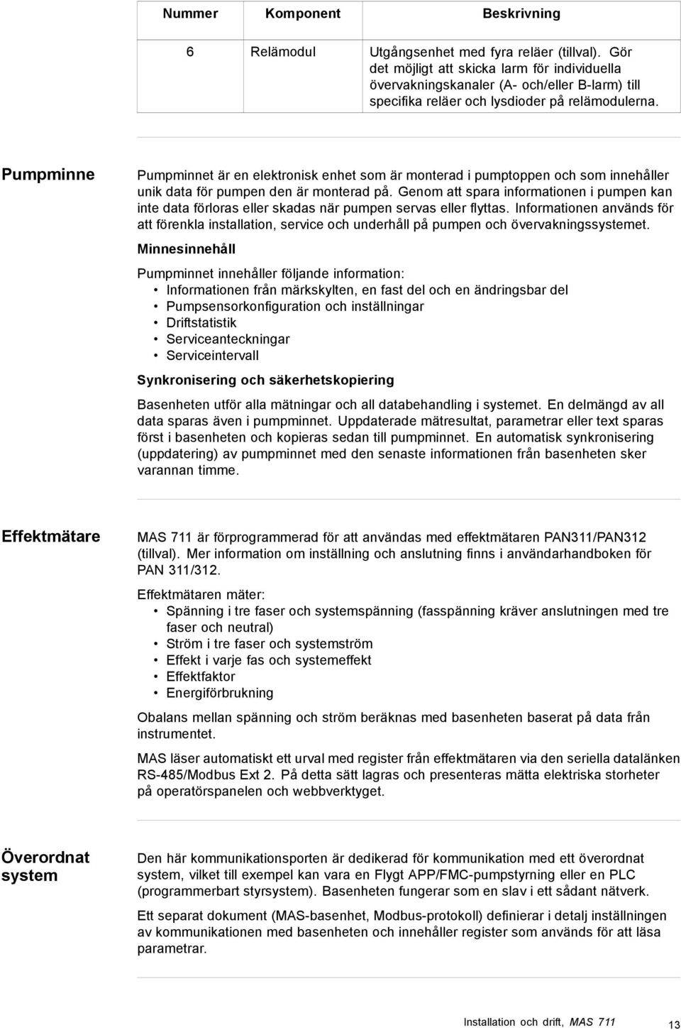 Pumpminne Pumpminnet är en elektronisk enhet som är monterad i pumptoppen och som innehåller unik data för pumpen den är monterad på.