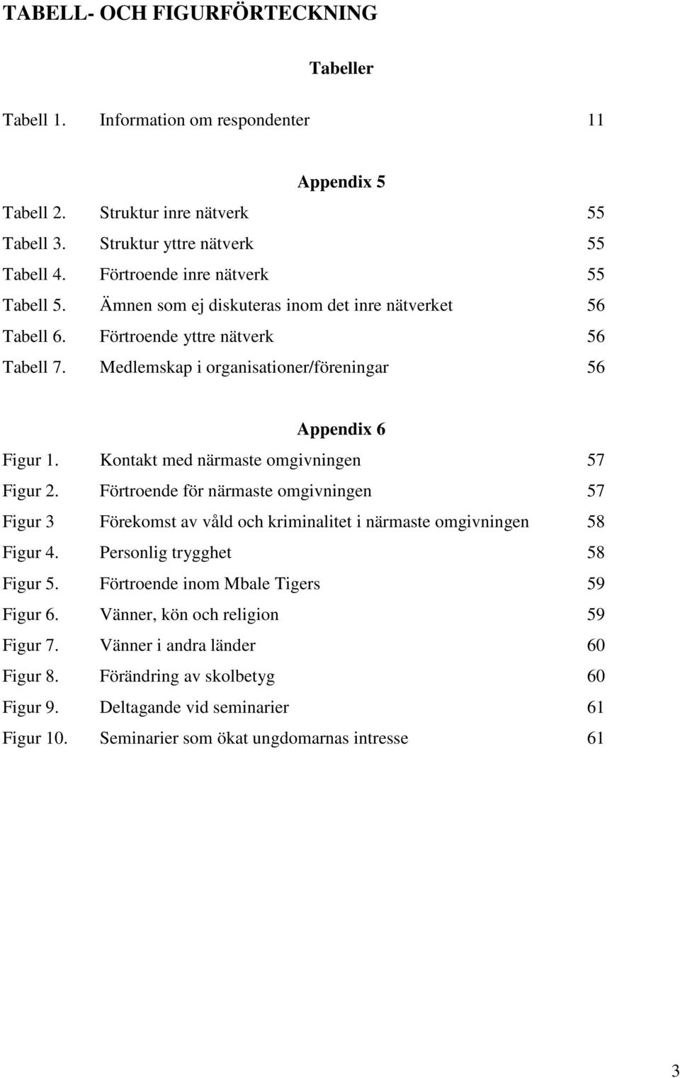 Kontakt med närmaste omgivningen 57 Figur 2. Förtroende för närmaste omgivningen 57 Figur 3 Förekomst av våld och kriminalitet i närmaste omgivningen 58 Figur 4. Personlig trygghet 58 Figur 5.