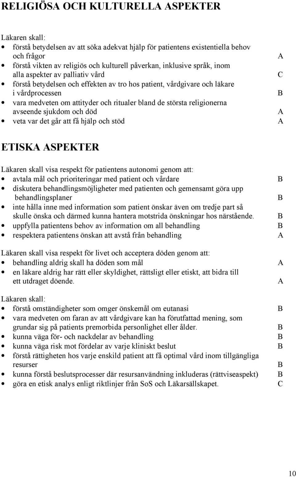 sjukdom och död veta var det går att få hjälp och stöd ETISK SPEKTER Läkaren skall visa respekt för patientens autonomi genom att: avtala mål och prioriteringar med patient och vårdare diskutera