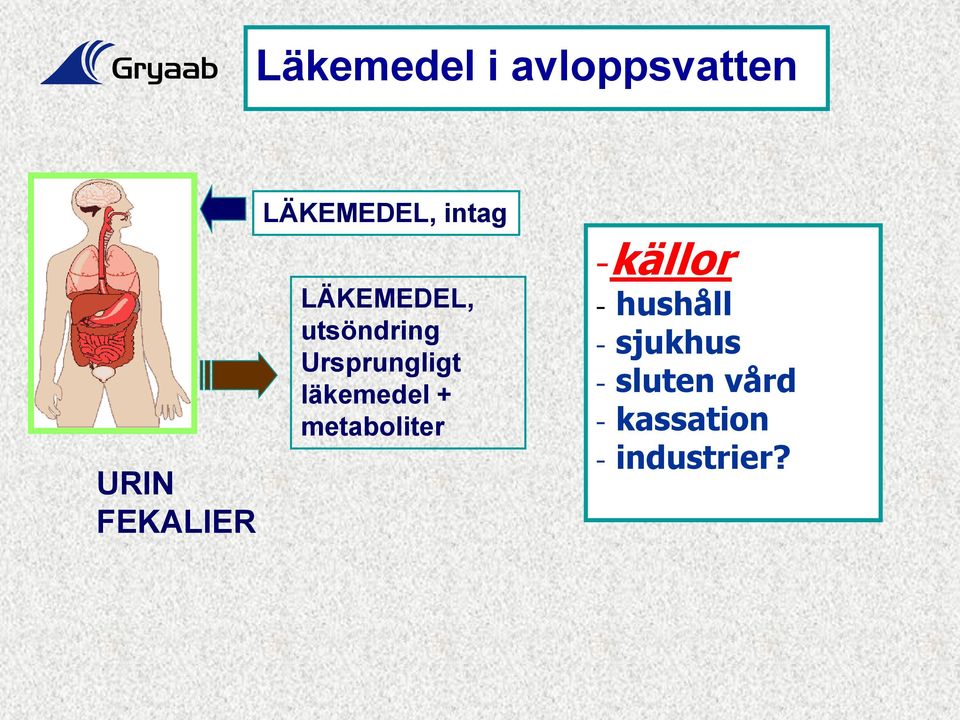 Ursprungligt läkemedel + metaboliter -källor