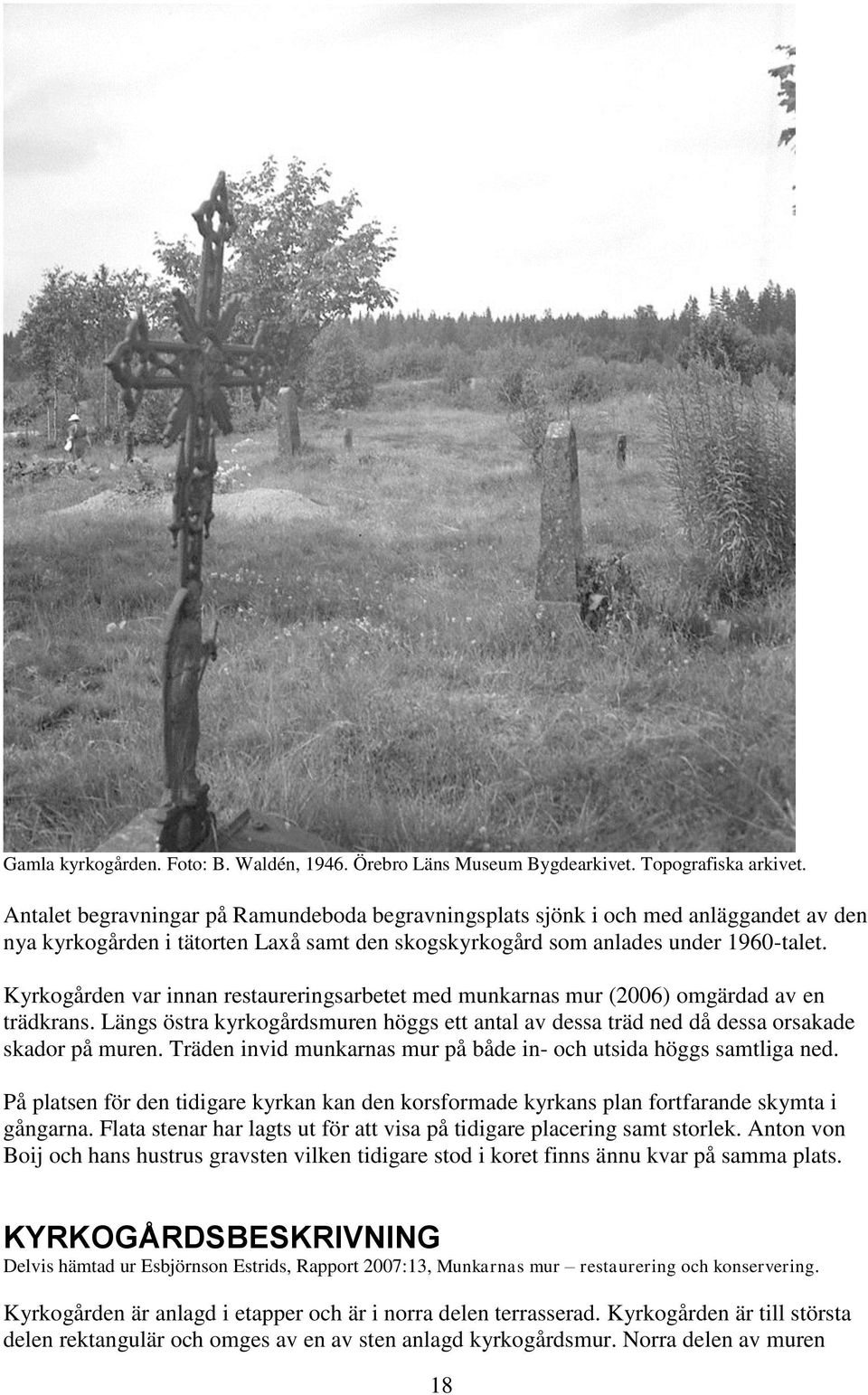 Kyrkogården var innan restaureringsarbetet med munkarnas mur (2006) omgärdad av en trädkrans. Längs östra kyrkogårdsmuren höggs ett antal av dessa träd ned då dessa orsakade skador på muren.