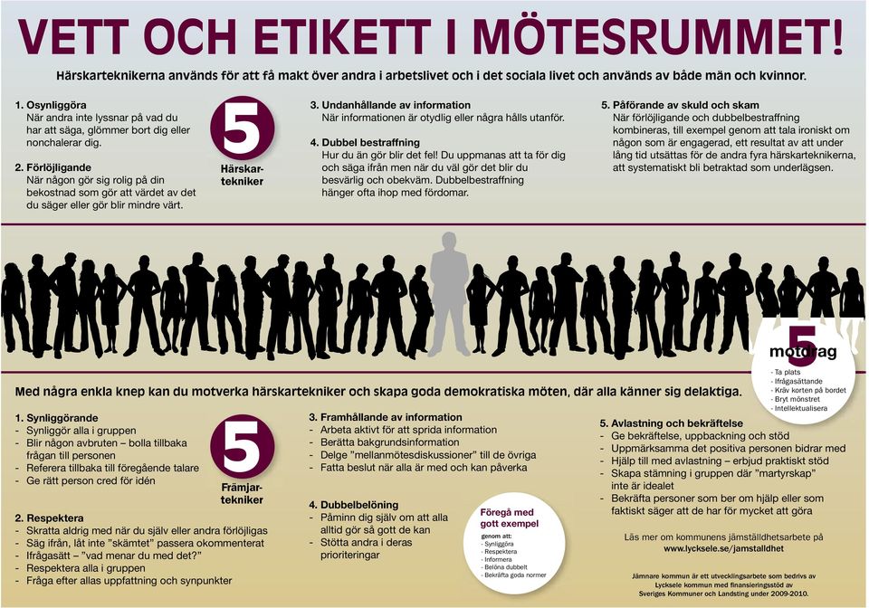 Förlöjligande När någon gör sig rolig på din bekostnad som gör att värdet av det du säger eller gör blir mindre värt. 5Härskartekniker 3.