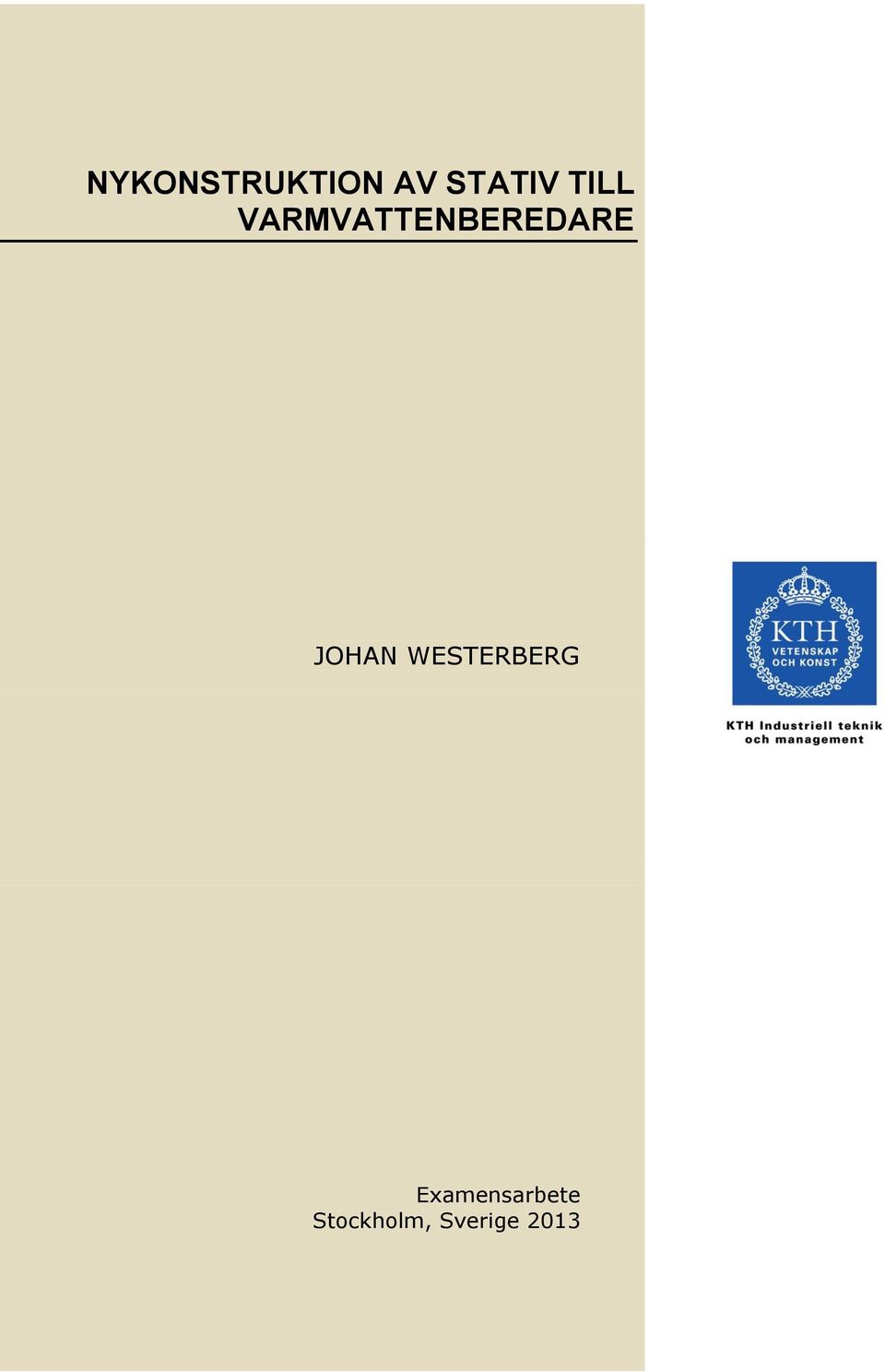 JOHAN WESTERBERG
