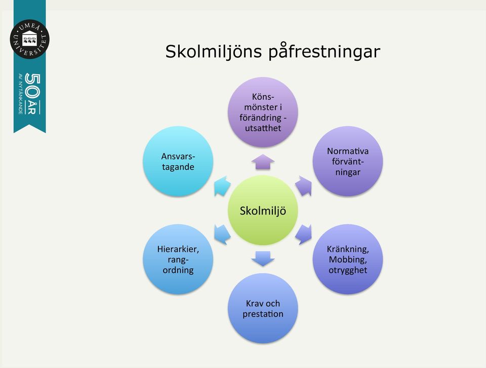 förvänt- ningar Skolmiljö Hierarkier, rang-