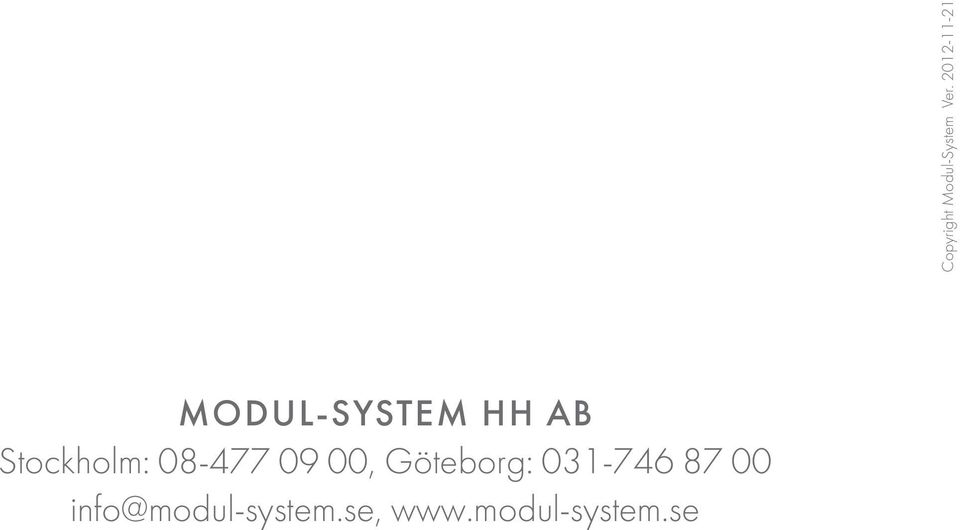 info@modul-system.se, www.