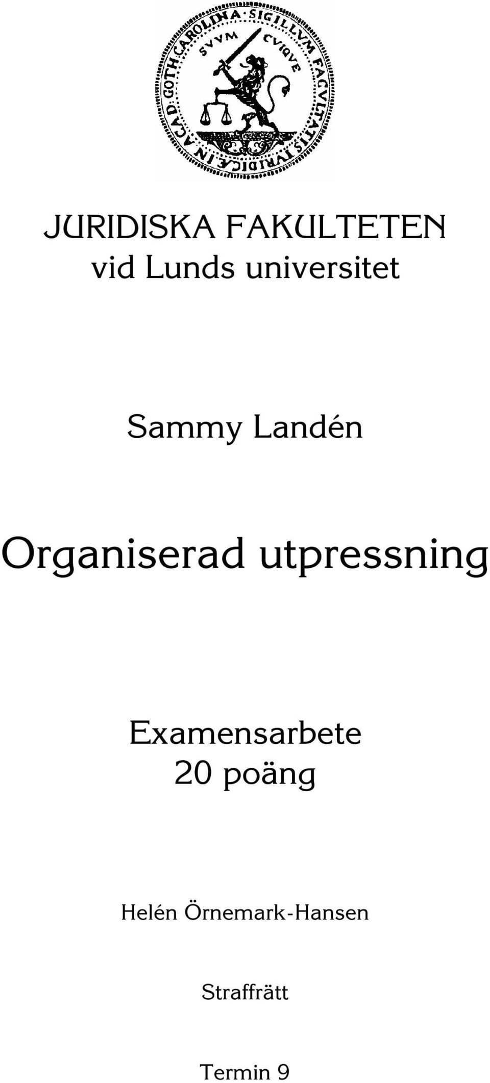 Organiserad utpressning