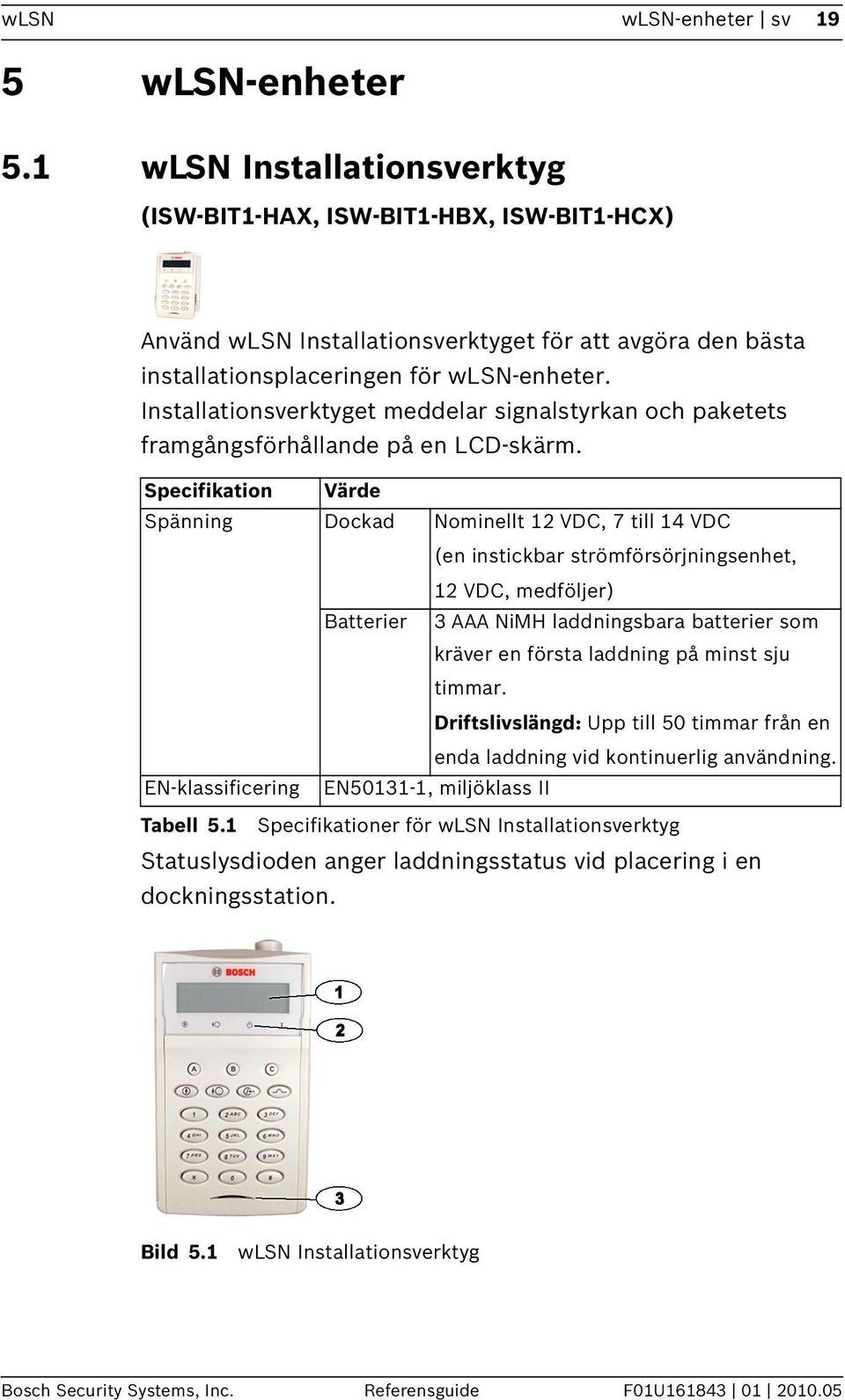 Installationsverktyget meddelar signalstyrkan och paketets framgångsförhållande på en LCD-skärm.