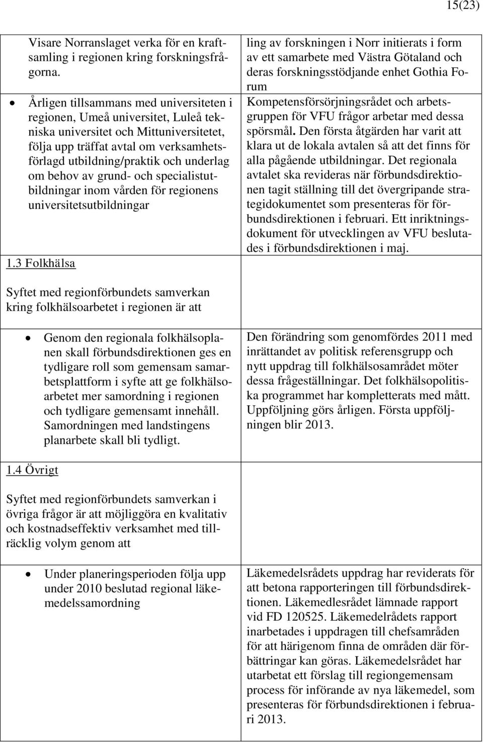 behov av grund- och specialistutbildningar inom vården för regionens universitetsutbildningar 1.