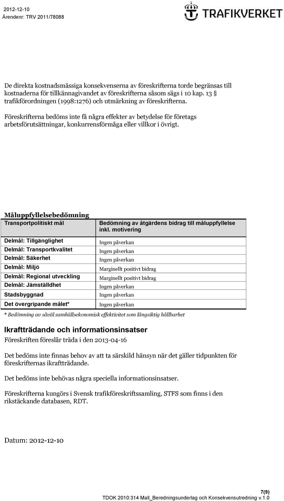 Föreskrifterna bedöms inte få några effekter av betydelse för företags arbetsförutsättningar, konkurrensförmåga eller villkor i övrigt.