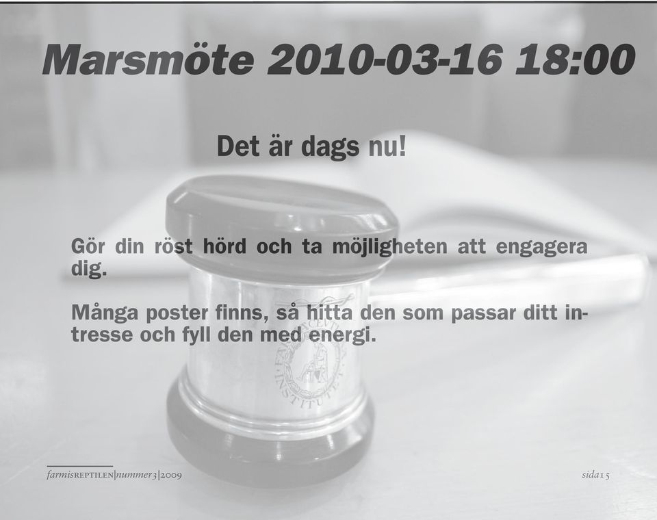 engagera dig.