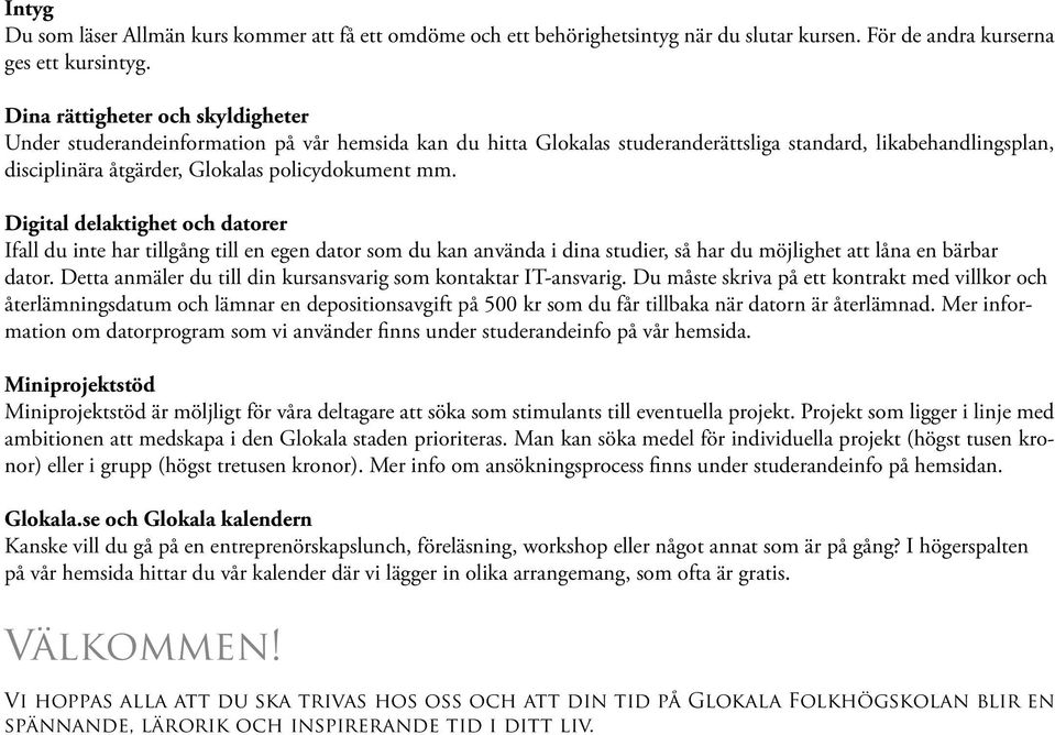 Digital delaktighet och datorer Ifall du inte har tillgång till en egen dator som du kan använda i dina studier, så har du möjlighet att låna en bärbar dator.