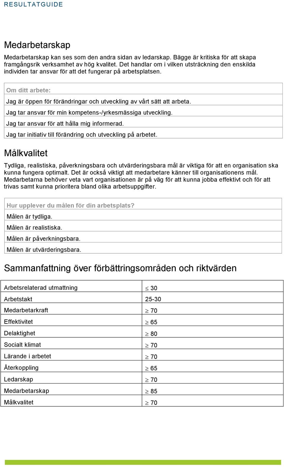 Jag tar ansvar för min kompetens-/yrkesmässiga utveckling. Jag tar ansvar för att hålla mig informerad. Jag tar initiativ till förändring och utveckling på arbetet.