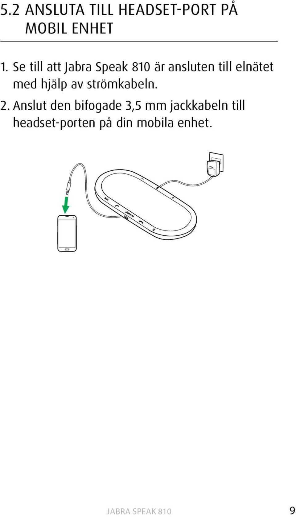 med hjälp av strömkabeln. 2.