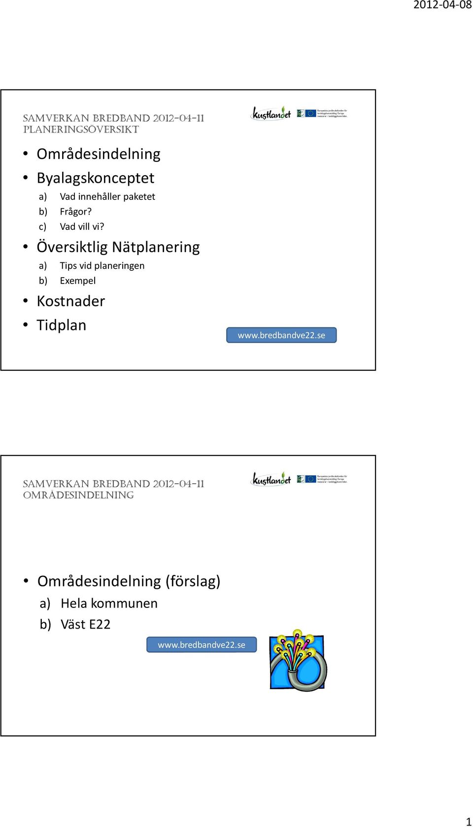 Översiktlig Nätplanering a) Tips vid planeringen b) Exempel